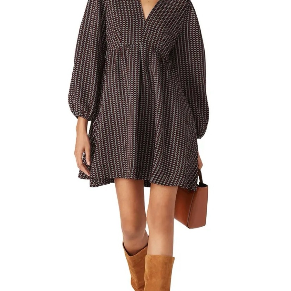 Purple Geo Printed Dress